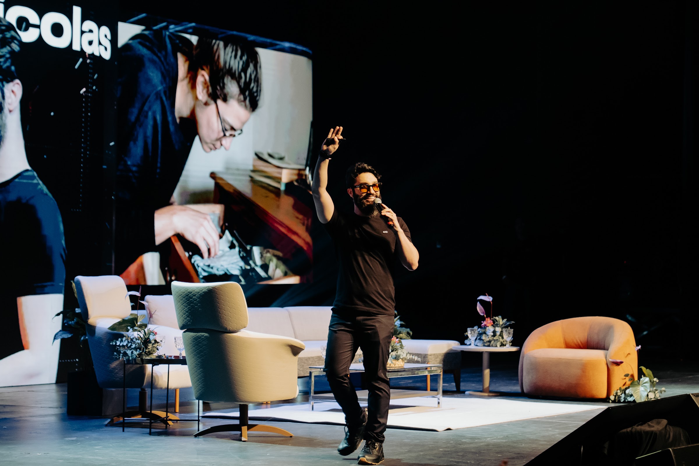 Alan Nicolas no palco